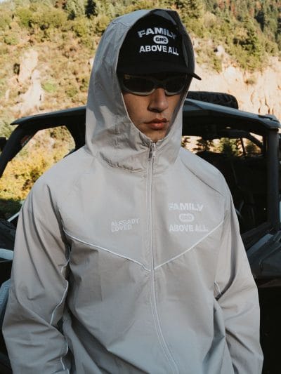 "Family Above All"(baby grey) Tracksuit Jacket™